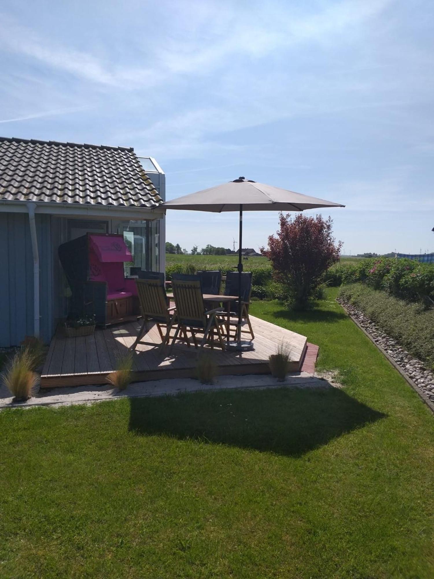 Modernes Ferienhaus Direkt An Der Nordsee Wesselburenerkoog Exterior foto